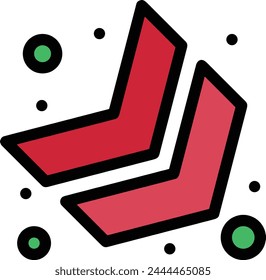Arrow icon symbol vector image with color for element design