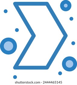 Arrow icon symbol vector image with color for element design
