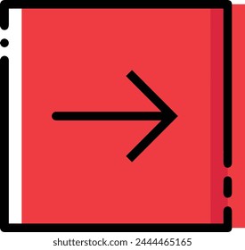 Arrow icon symbol vector image with color for element design