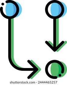 Símbolo de flecha Imagen de Vector con color para el diseño de elementos