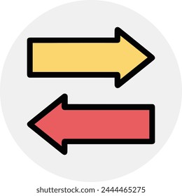 Arrow icon symbol vector image with color for element design