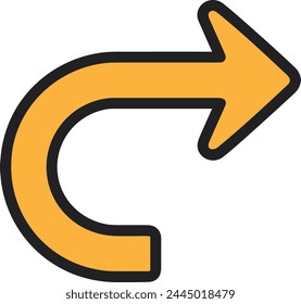 Arrow icon symbol vector image with color for element design