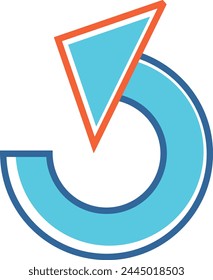 Arrow icon symbol vector image with color for element design