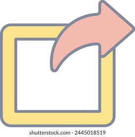 Pfeilsymbol Symbol Vektorgrafik Bild mit Farbe für Elementdesign