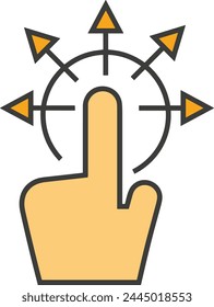 Símbolo de flecha Imagen de Vector con color para el diseño de elementos