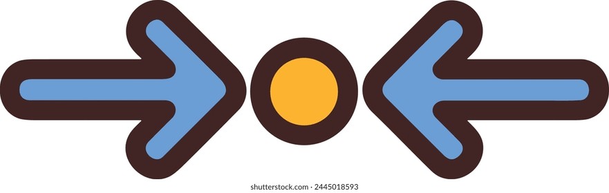 Símbolo de flecha Imagen de Vector con color para el diseño de elementos