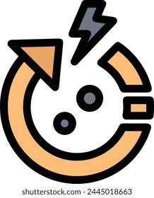 Arrow icon symbol vector image with color for element design