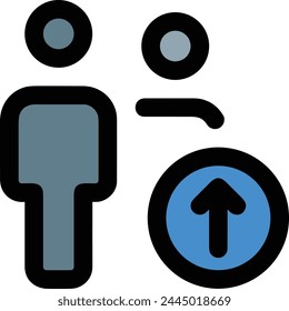 Arrow icon symbol vector image with color for element design