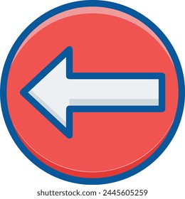 Arrow icon symbol vector image with color for element design