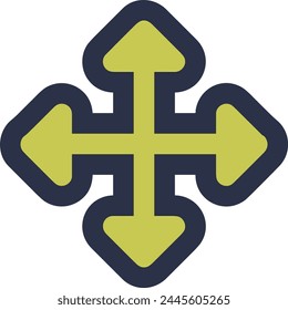 Arrow icon symbol vector image with color for element design