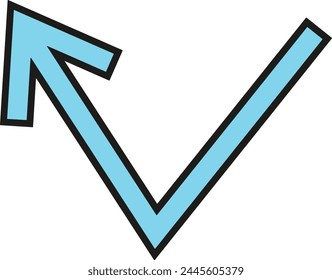 Arrow icon symbol vector image with color for element design