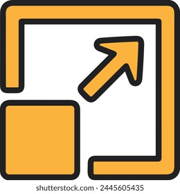 Símbolo de flecha Imagen de Vector con color para el diseño de elementos