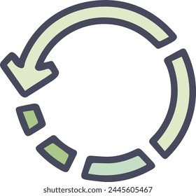 Símbolo de flecha Imagen de Vector con color para el diseño de elementos