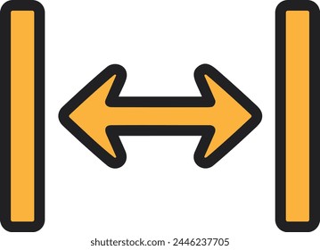 Arrow icon symbol vector image with color for element design
