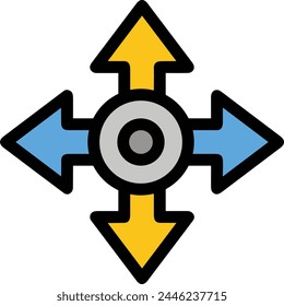 Arrow icon symbol vector image with color for element design