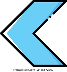 Arrow icon symbol vector image with color for element design