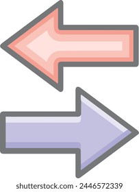 Símbolo de flecha Imagen de Vector con color para el diseño de elementos