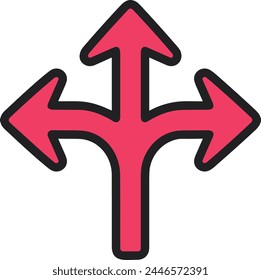 Arrow icon symbol vector image with color for element design