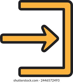 Arrow icon symbol vector image with color for element design