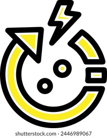Arrow icon symbol vector image with color for element design