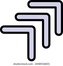 Arrow icon symbol vector image with color for element design