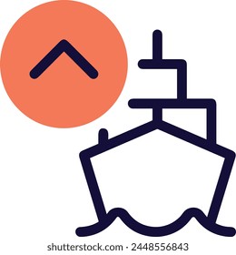 Arrow icon symbol vector image with color for element design