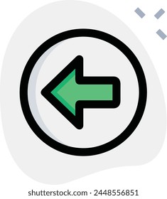 Arrow icon symbol vector image with color for element design