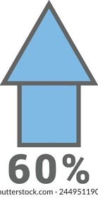 Símbolo de flecha Imagen de Vector con color para el diseño de elementos