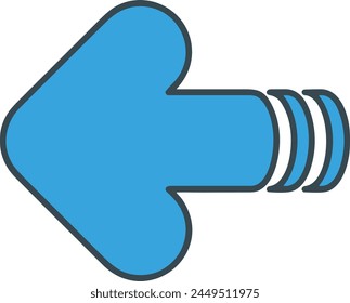 Arrow icon symbol vector image with color for element design