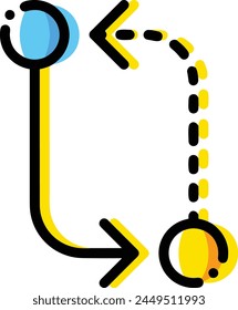 Símbolo de flecha Imagen de Vector con color para el diseño de elementos