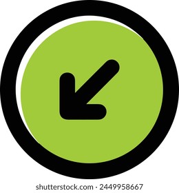 Arrow icon symbol vector image with color for element design