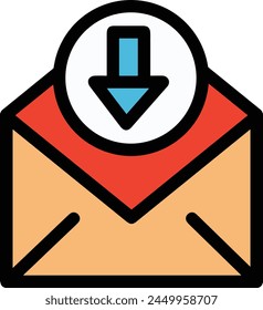 Pfeilsymbol Symbol Vektorgrafik Bild mit Farbe für Elementdesign