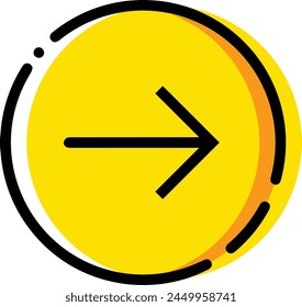 Arrow icon symbol vector image with color for element design