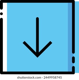 Arrow icon symbol vector image with color for element design