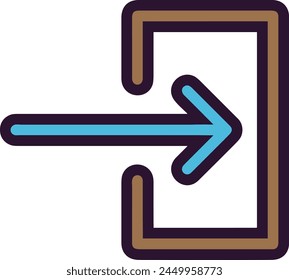 Símbolo de flecha Imagen de Vector con color para el diseño de elementos