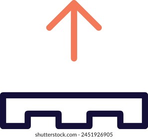 Arrow icon symbol vector image with color for element design