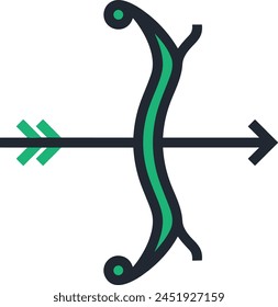 Arrow icon symbol vector image with color for element design