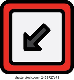 Arrow icon symbol vector image with color for element design