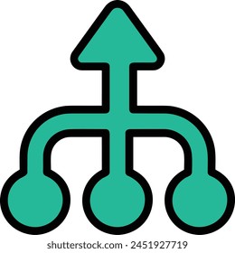 Símbolo de flecha Imagen de Vector con color para el diseño de elementos