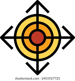 Arrow icon symbol vector image with color for element design