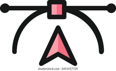 Arrow icon symbol vector image with color for element design