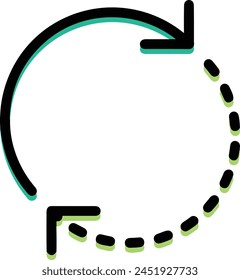 Arrow icon symbol vector image with color for element design