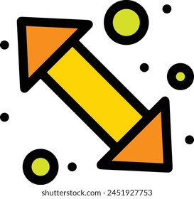 Arrow icon symbol vector image with color for element design