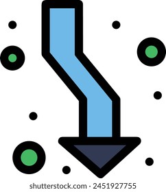 Arrow icon symbol vector image with color for element design