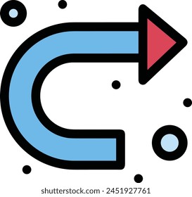 Símbolo de flecha Imagen de Vector con color para el diseño de elementos