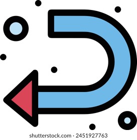 Arrow icon symbol vector image with color for element design