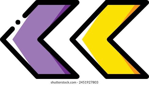 Arrow icon symbol vector image with color for element design