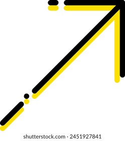 Arrow icon symbol vector image with color for element design