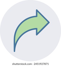 Arrow icon symbol vector image with color for element design