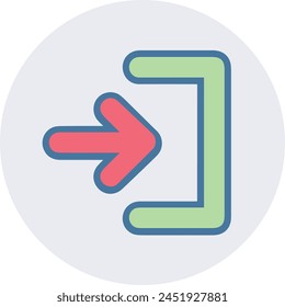 Símbolo de flecha Imagen de Vector con color para el diseño de elementos